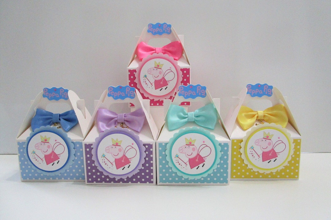 Peppa Pig Favor Boxes Peppa Pig Party Favors Peppa Pig - Etsy