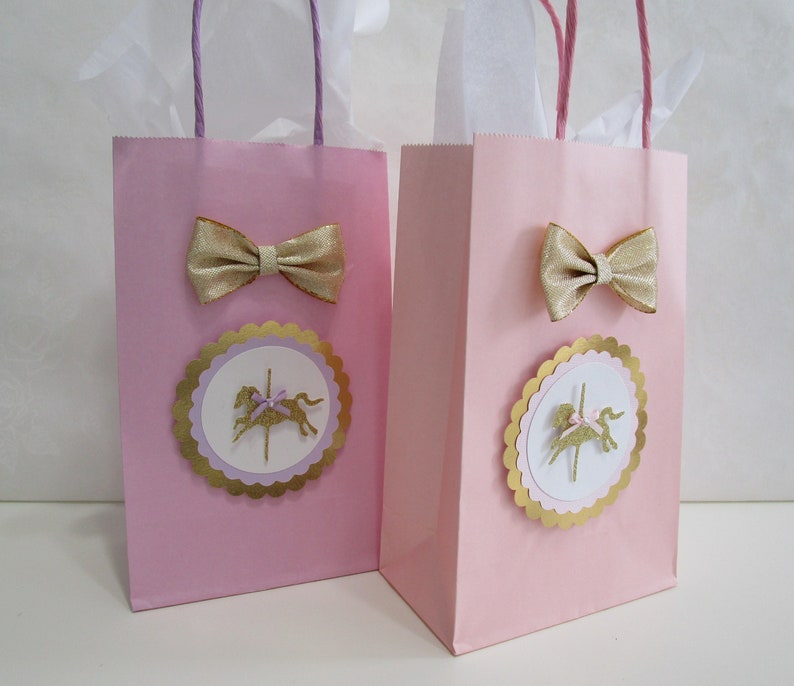 Carousel Favor Bags Carousel Horse Party Favors Carousel Etsy