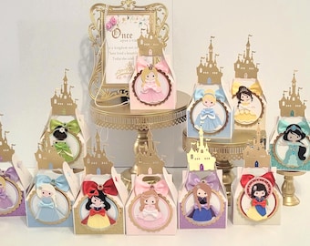 Princess Castle Favor Boxes: Princess Dress Birthday Party Decorations