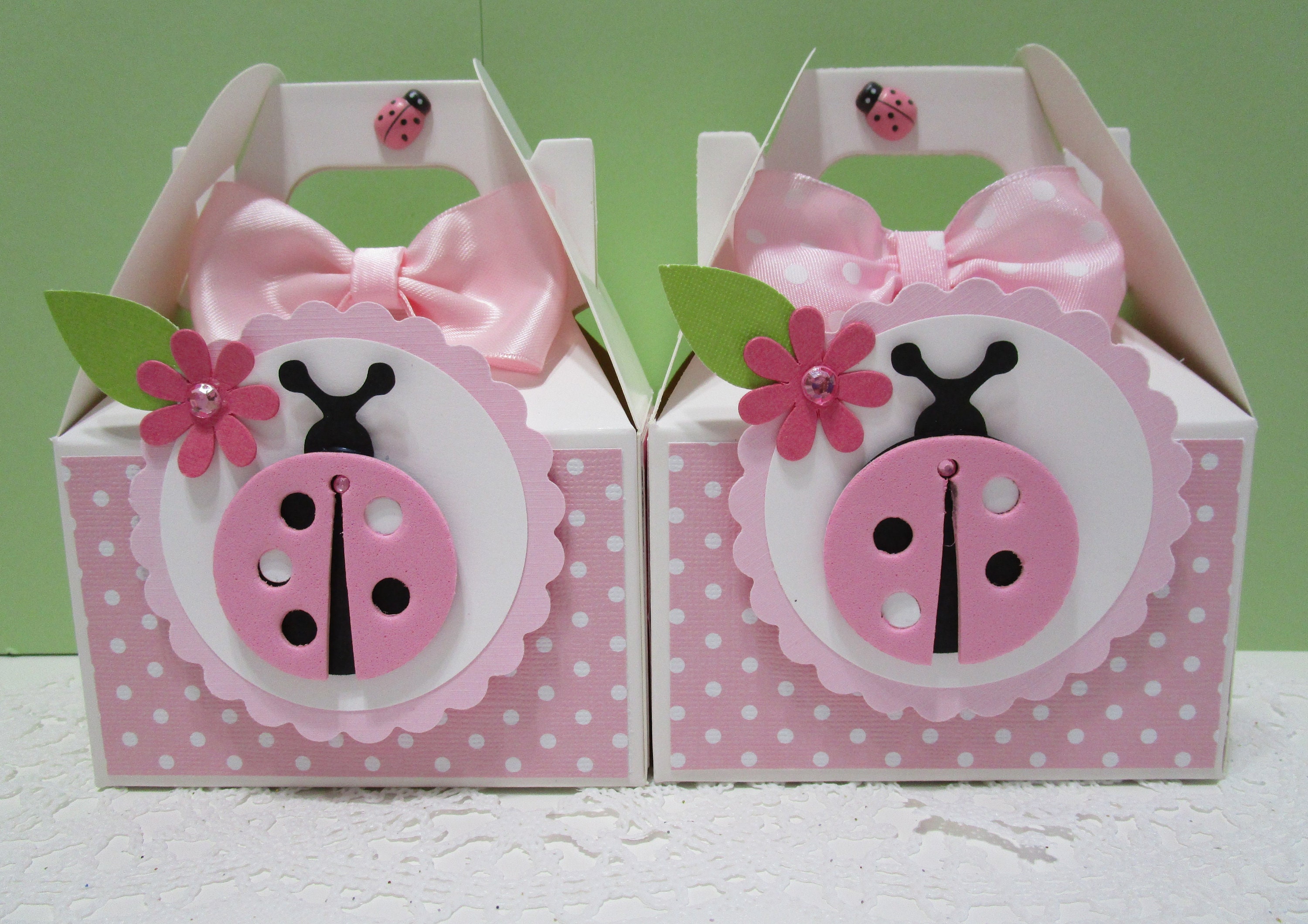 Ladybug Favor Boxes Pink Ladybug Favor Boxes Ladybug Etsy