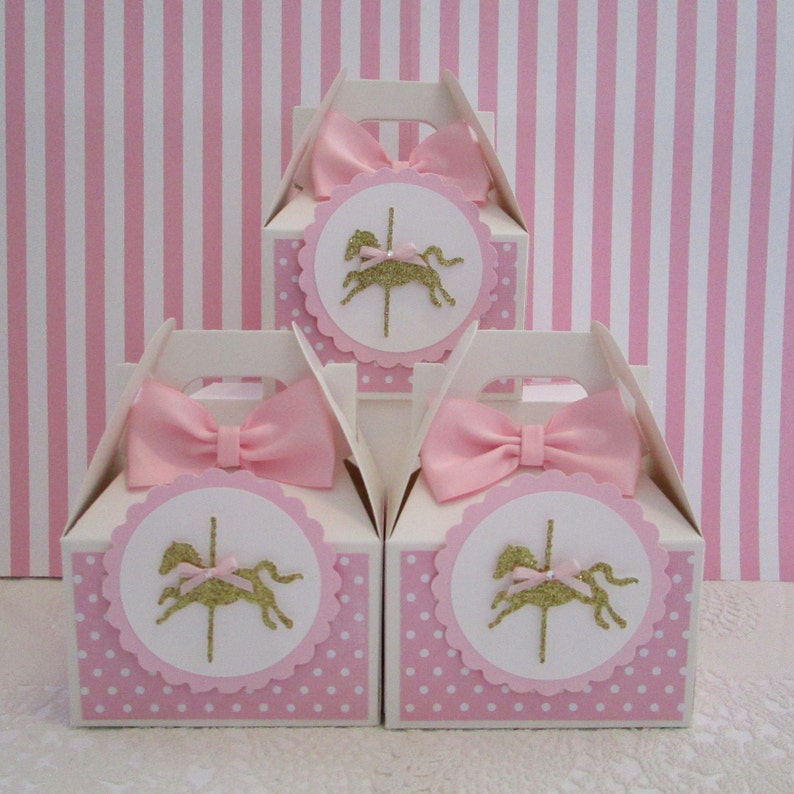 Carousel Horse Favor Boxes Baby Shower Carousel Favors Qty 10 Birthday Carousel Favor Boxes Favor Boxes Carousel Horse Party Favors