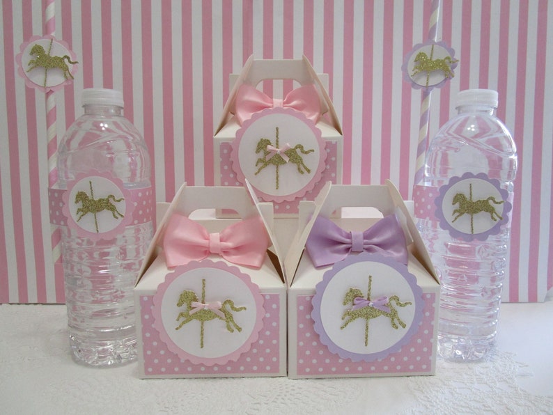 Carousel Horse Favor Boxes Baby Shower Carousel Favors Qty 10 Birthday Carousel Favor Boxes Favor Boxes Carousel Horse Party Favors