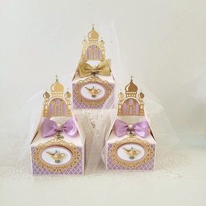 Jasmine Aladdin Favor Boxes: Genie Lamp Party Treat Box