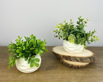 Small Eucalyptus Boxwood Greenery Arrangement, All Year Round Table Centerpiece, Tiered Tray Deco, Mantel Decor