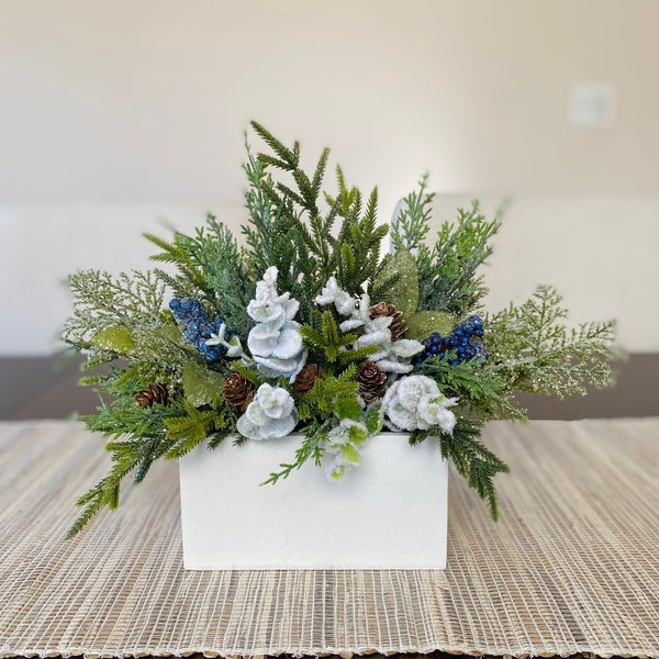 Wood Box Centerpiece Etsy