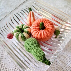 Decorative pumpkins, Handmade crochet pumpkins, striped pumpkins, decor fall, table decor
