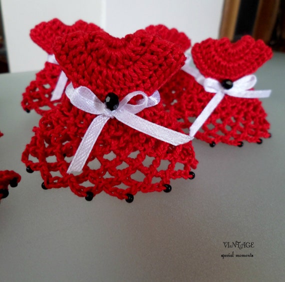 Lot of 10 Crochet Miniature Dresses for Christening Baptism Favors for Girl, Baby Shower, Decoration, Table Decoration, READY TO SHIP - Etsy Lot of 10 Crochet Miniature Dresses for Christening Baptism Favors for Girl, Baby Shower, Decoration, Table Decoration, READY TO SHIP - Etsy