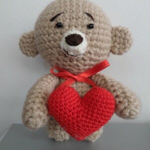 Crochet bear Crochet plushies toys  Stuffed bear Amigurumi Bear toys Crochet teddy Soft bear valentine&#39;s day