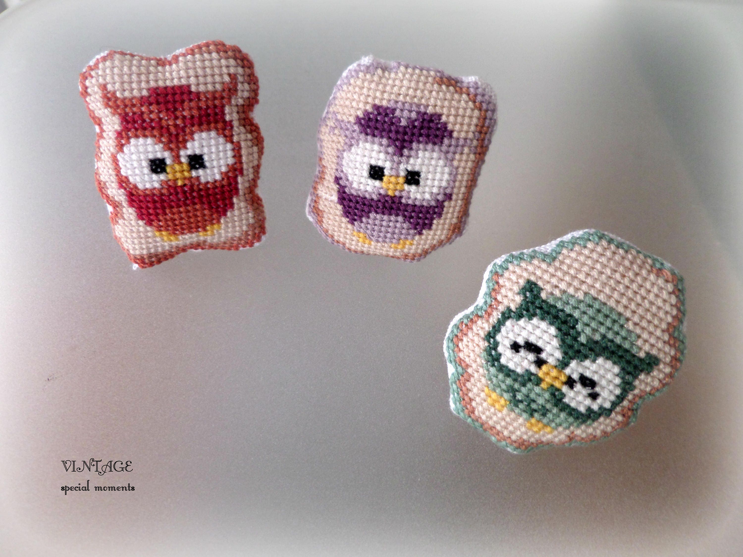 Cross stitch best sale brooch