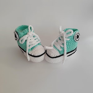Ready to ship/Baby Sneakers Converce Crochet/Baby Gift/Baby booties