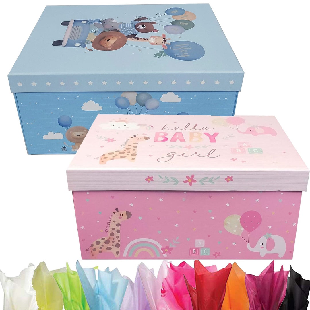 Keepsake Gift Box for Baby Girl or Baby Boy With Tissue Paper Etsy UK