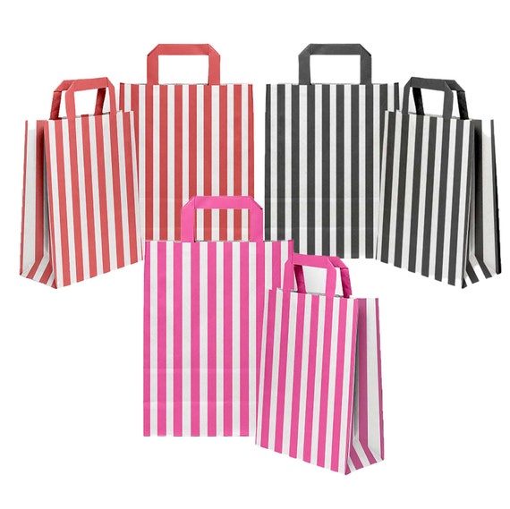 Red and white sale striped goodie bags
