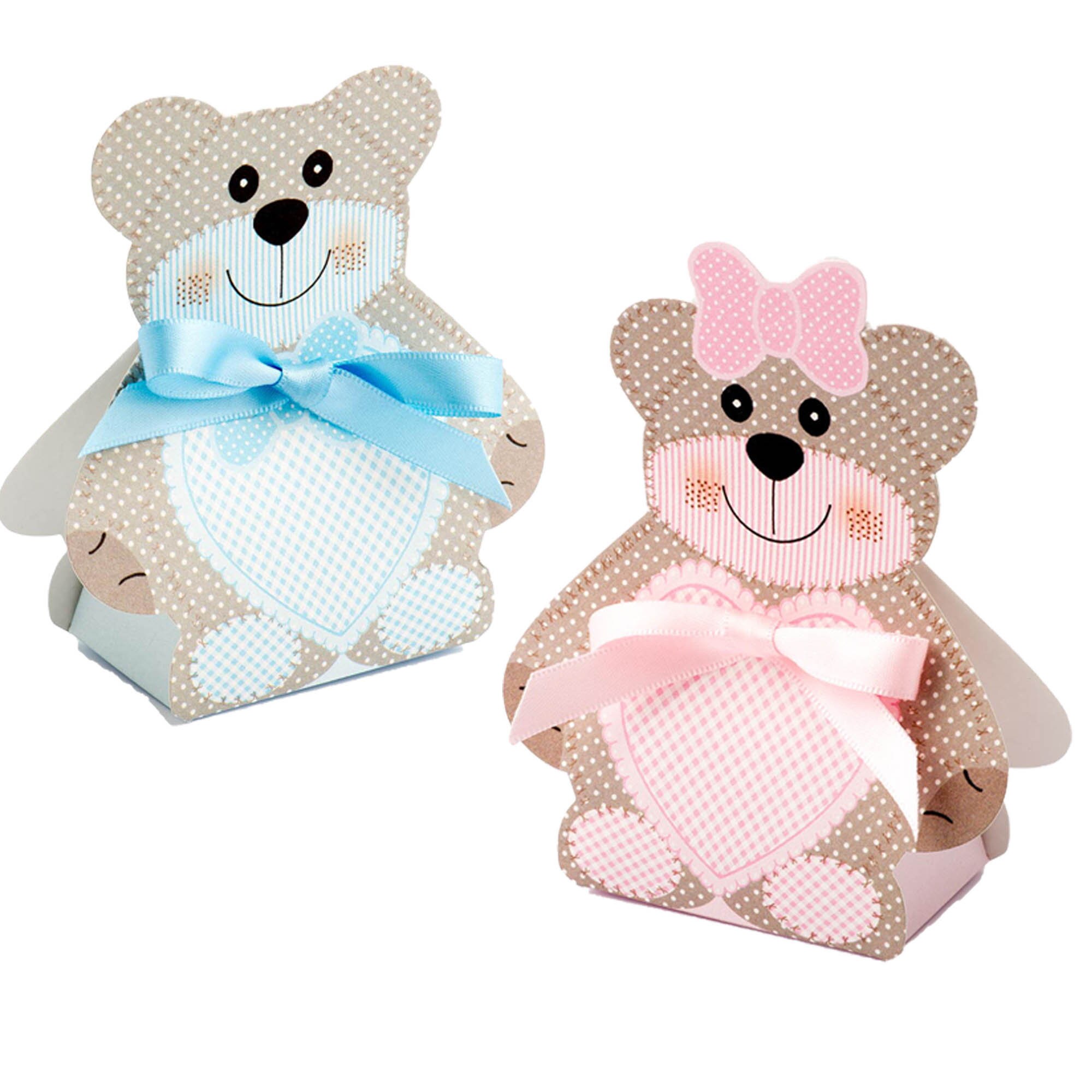 Teddy Bear Shaped Favour Boxes for Baby Shower Gender Reveal Etsy UK