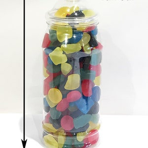 Vintage Plastic Sweet Jars 12 Jars, 2 Scoops, 2 Tongs and 100 bags 11 Colours Candy Table, Sweet Table, Sweet Buffet image 5