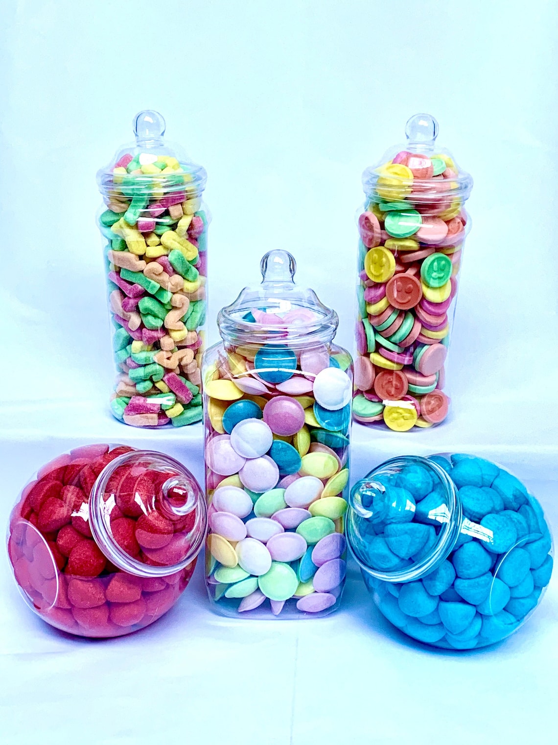 5 Large Plastic Sweet Jars for Truly Sweet Candy Buffet Sweet Etsy UK