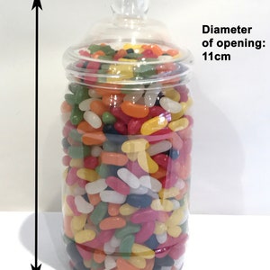 Vintage Plastic Sweet Jars 12 Jars, 2 Scoops, 2 Tongs and 100 bags 11 Colours Candy Table, Sweet Table, Sweet Buffet image 4