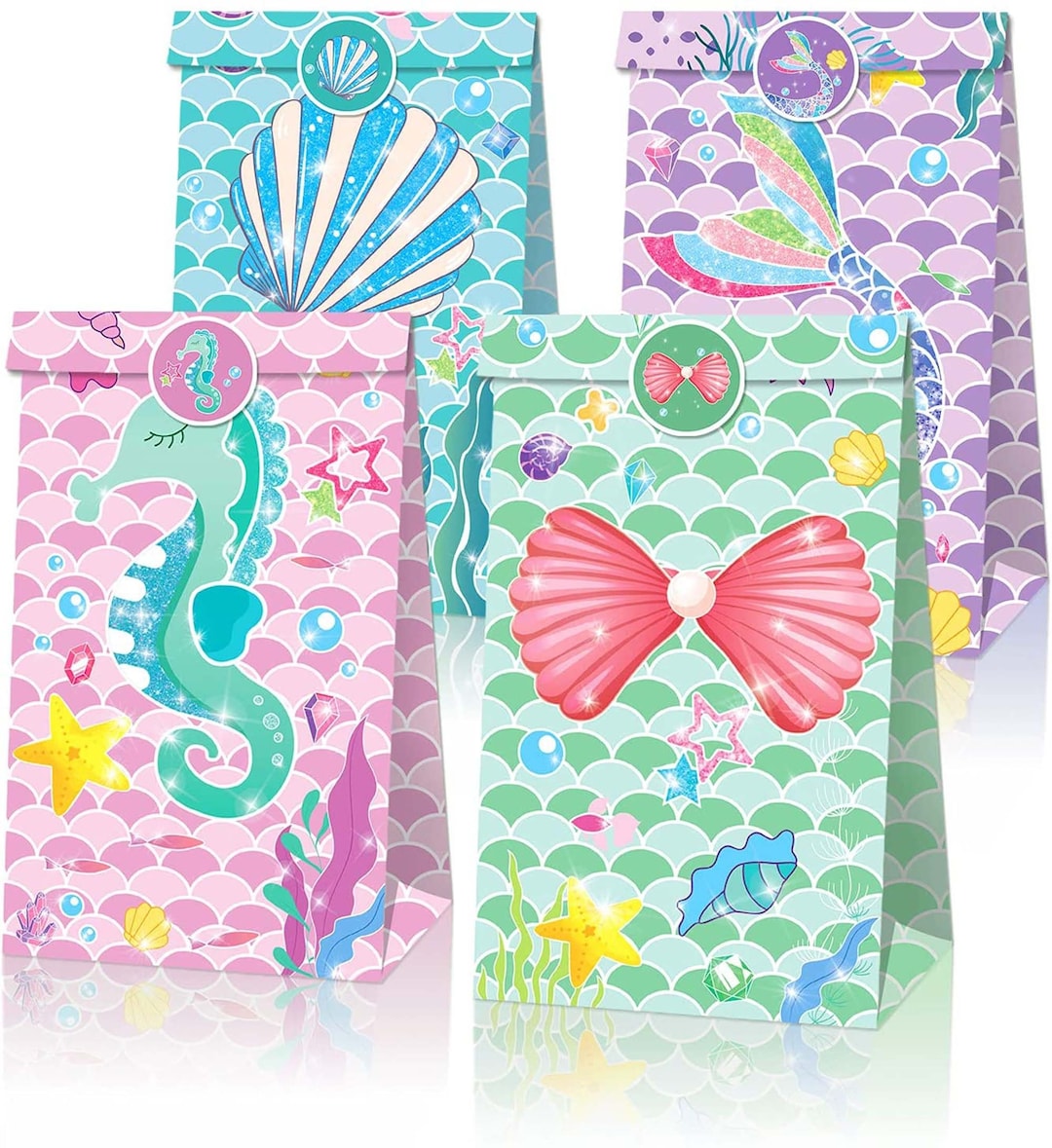 Mermaid Party Favour Loot Bags for Magical Birthday Under the Etsy UK