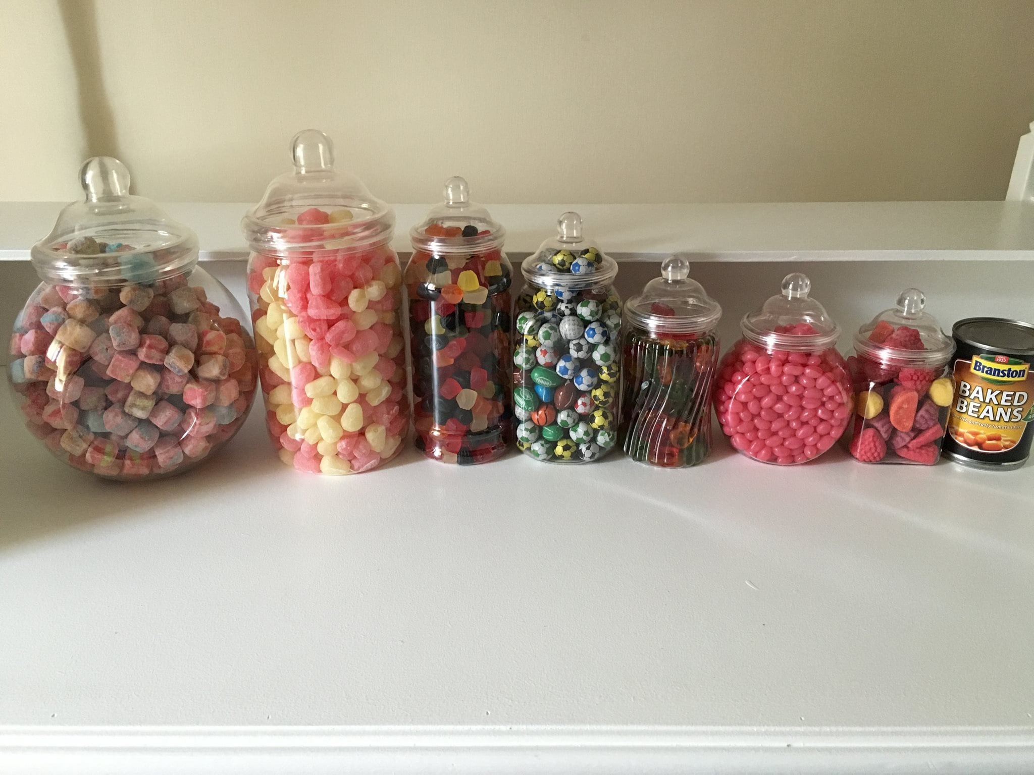 Kit de buffet de dulces, 10 tarros de plástico para dulces, recipientes de plástico  para mesa dulce, selección y mezcla de bodas -  España