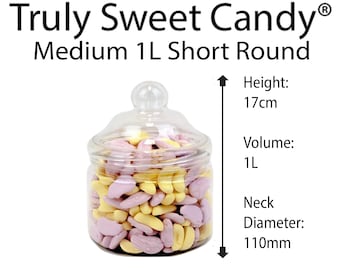 Lot De 20 Bocaux à Bonbons Style Victorien - 1 Litre - Plastique Alimentaire Pour Buffet