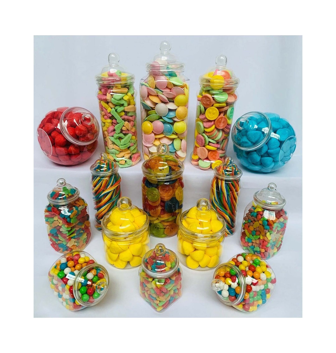 15 frascos de plástico para un buffet de dulces - Etsy México