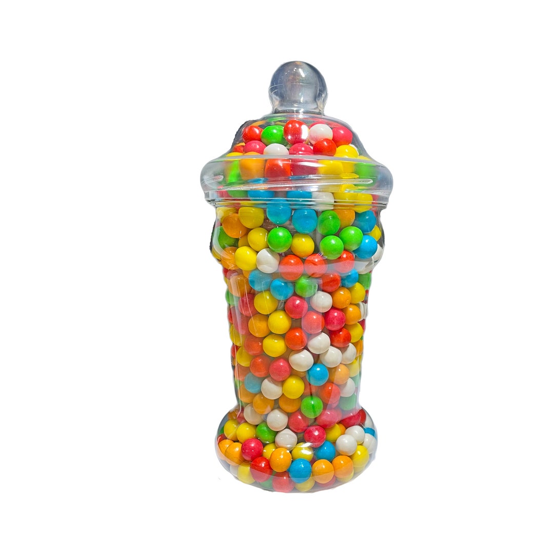Plastic Sweet Jars With Victorian Style Screw Top Lids 1.4L Storage