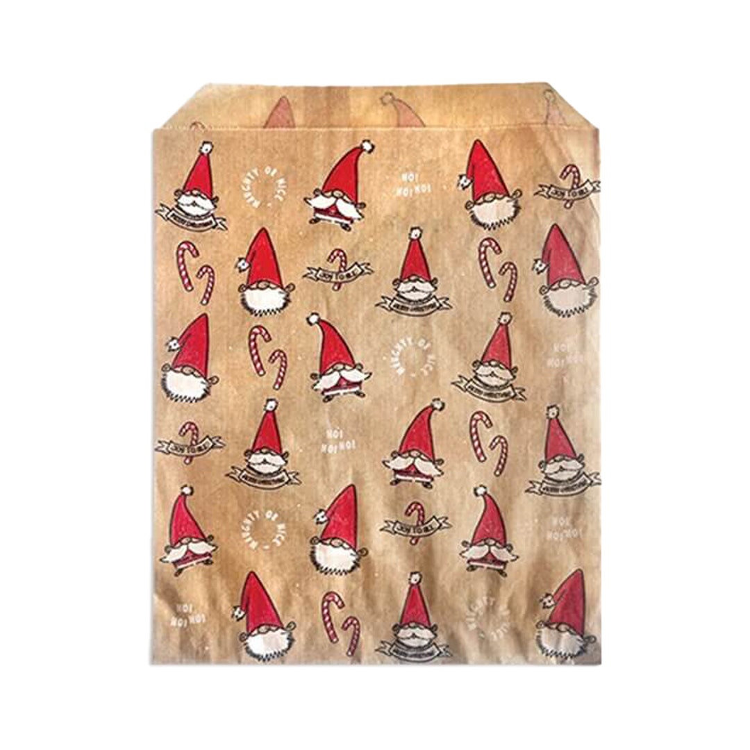 Smiling Santa Gonk Gnome Christmas Paper Bags Size 7x9 Ideal for Sweets
