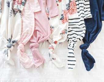 knotted baby gown etsy