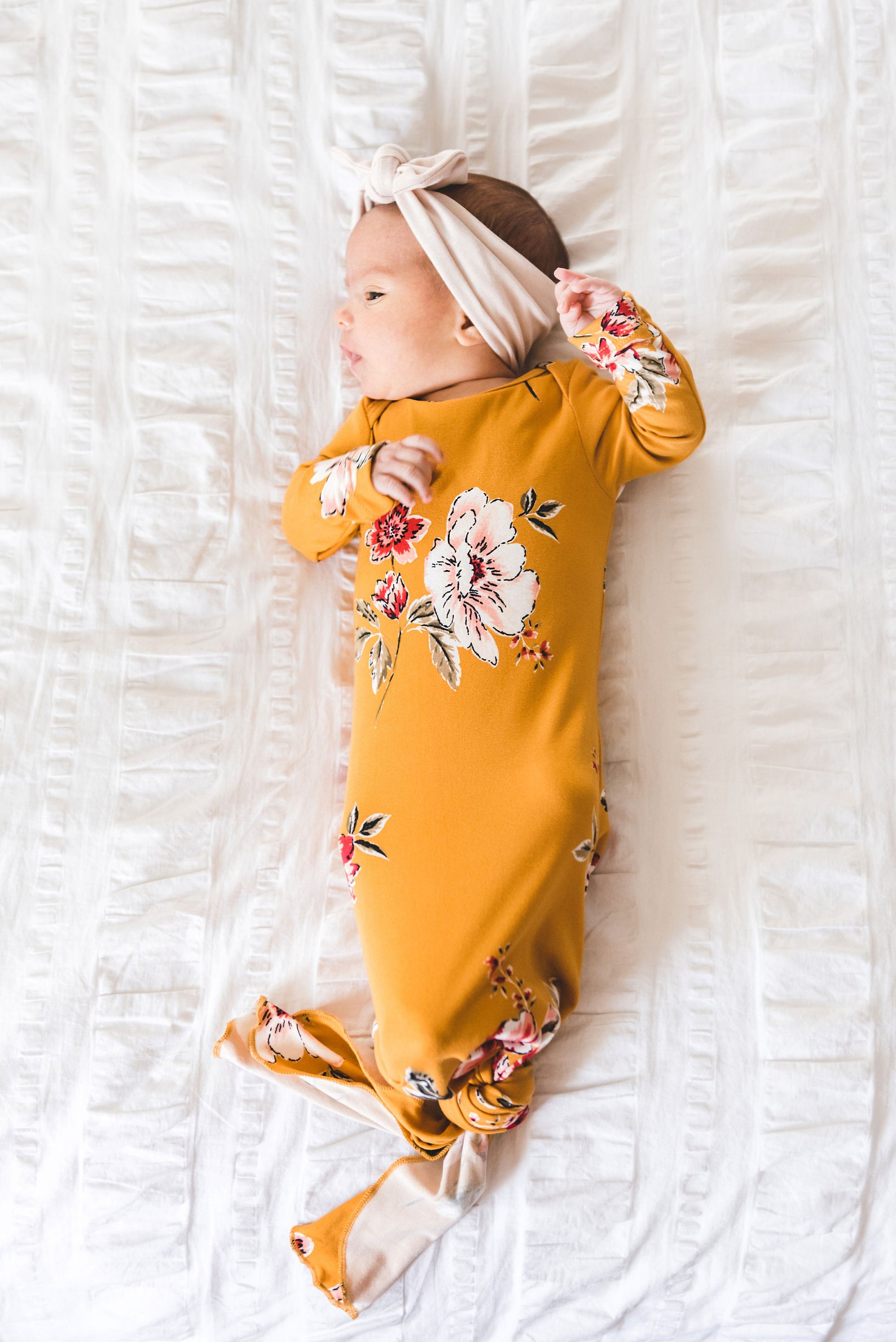 Knotted infant gown knot baby gown infant gown newborn Etsy