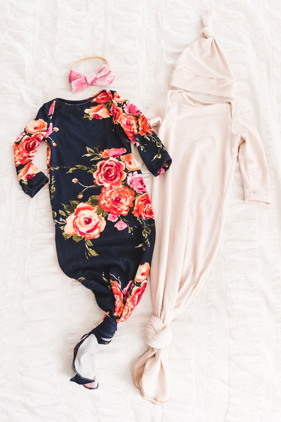 infant knotted gown