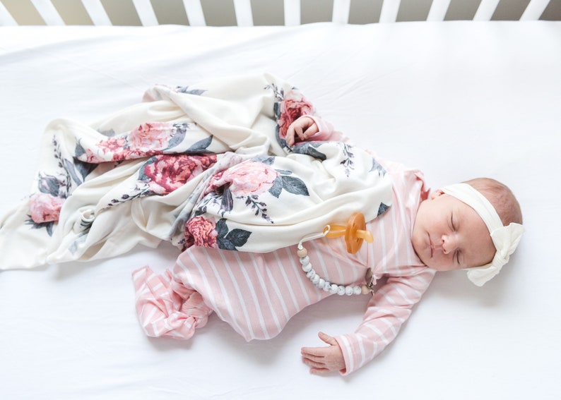 Swaddle Blanket Floral Swaddle Blanket Custom Swaddle Etsy