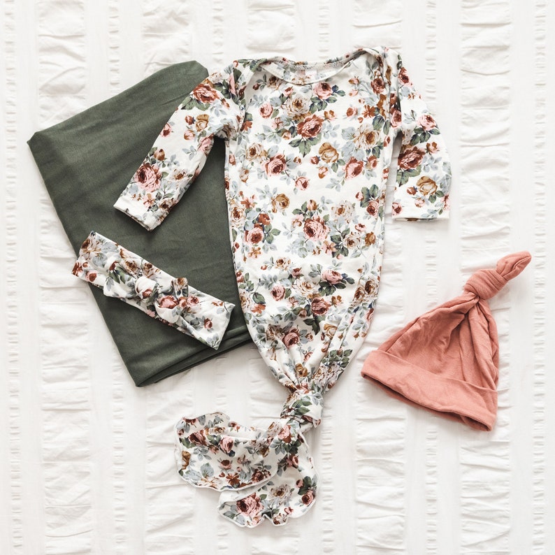 Knotted Infant Gown Knot Baby Gown Infant Gown Newborn Etsy