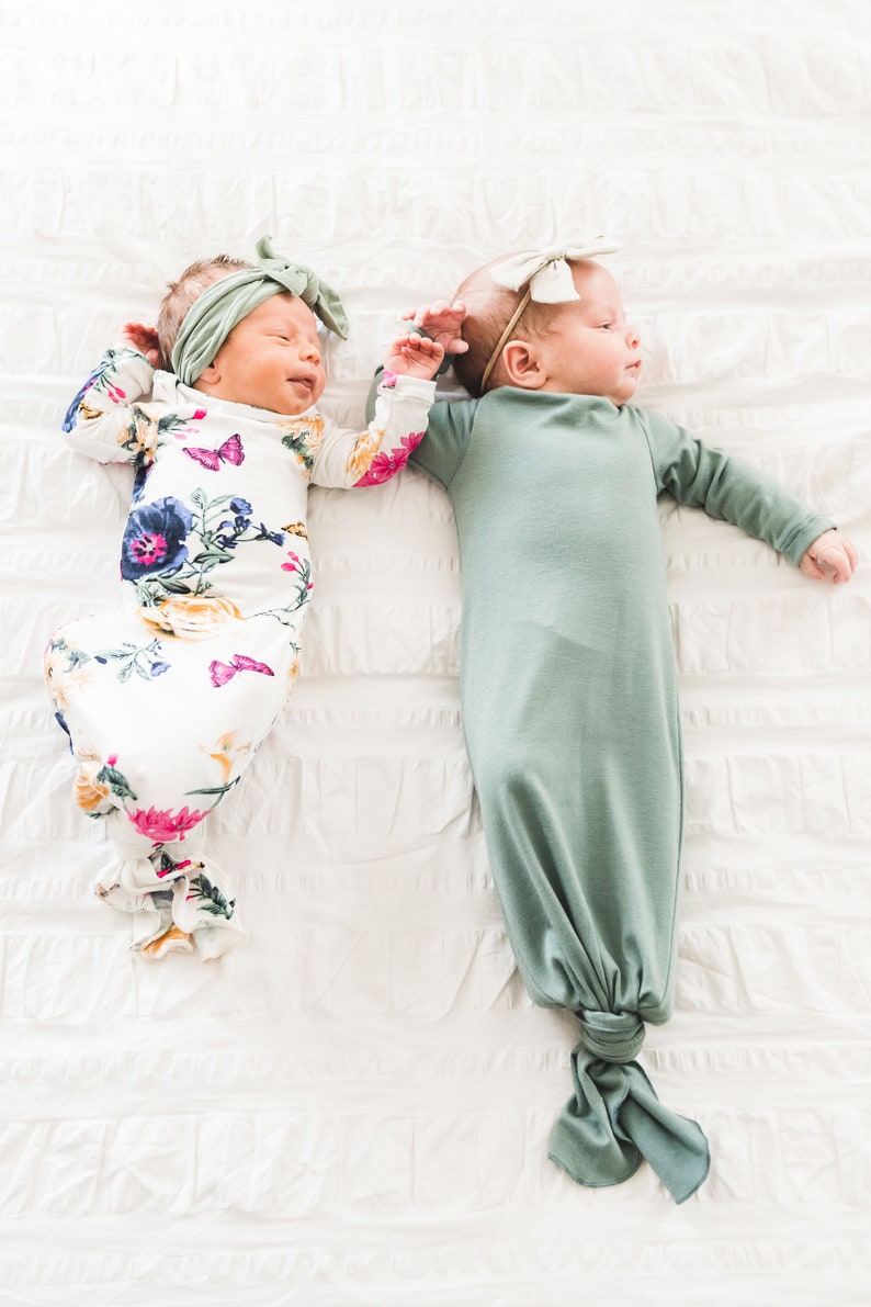 Knotted Infant Gown Knot Baby Gown Infant Gown Newborn Etsy