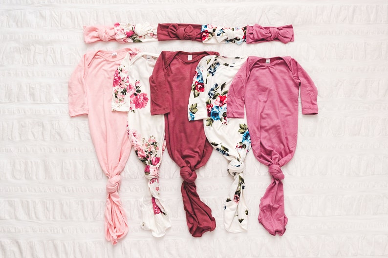 Knotted Infant Gown Knot Baby Gown Infant Gown Newborn Etsy