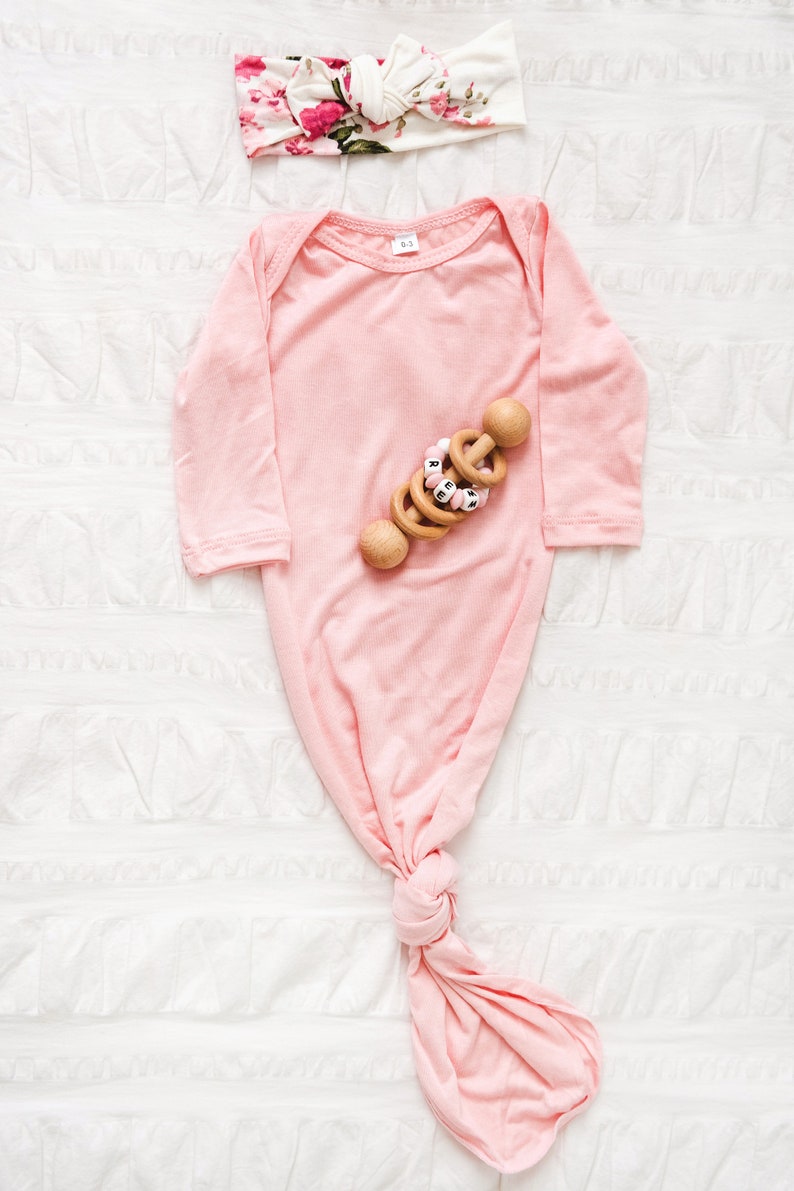 Knotted Infant Gown Knot Baby Gown Infant Gown Newborn Etsy