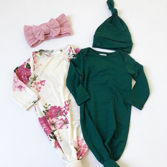 knotted infant gown