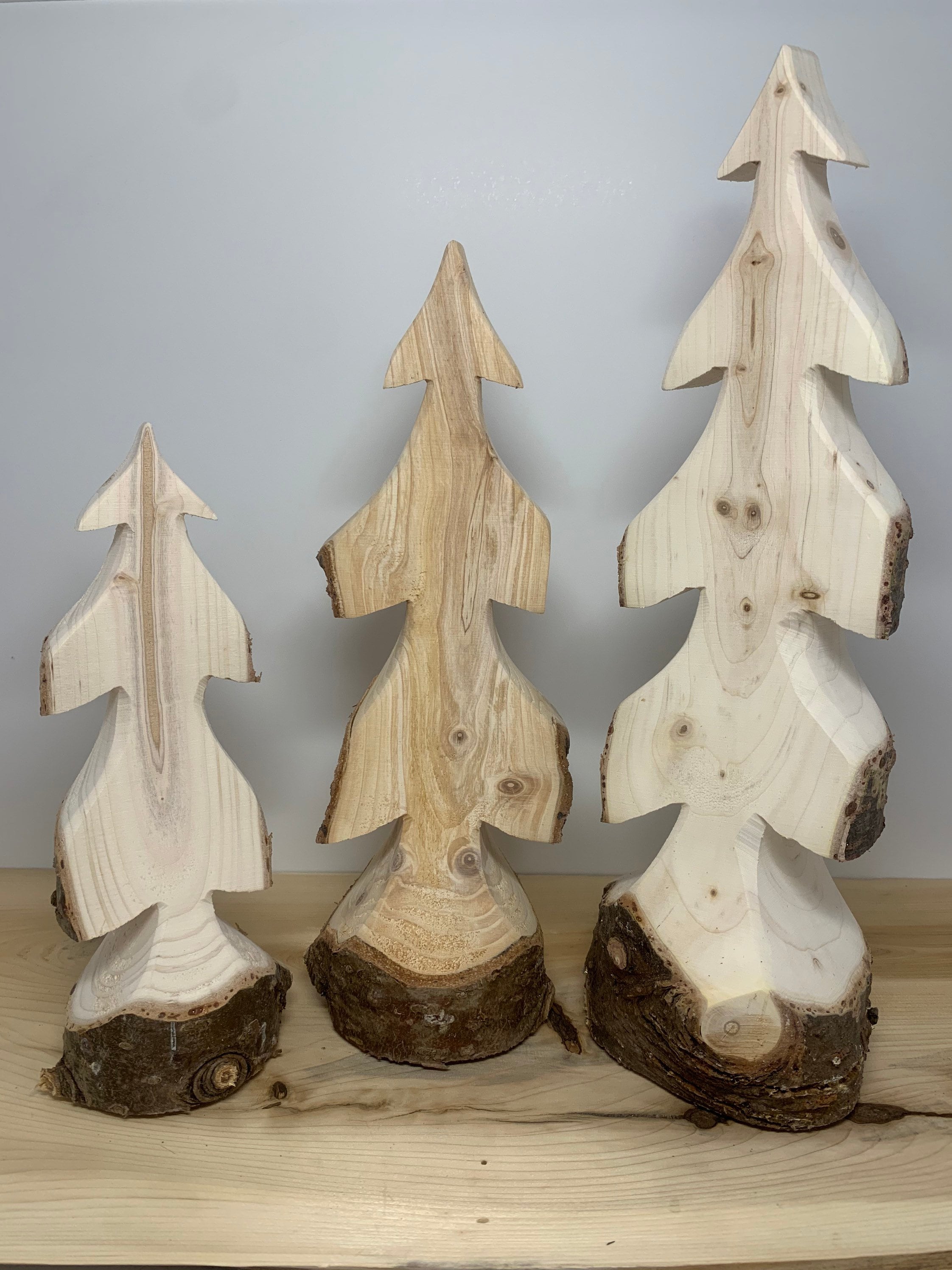 Recycled Wood Christmas Tree: Hand Carved Rustic Holiday Decor