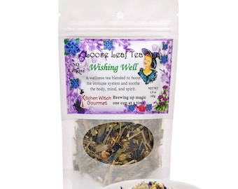 Wishing Well | Lemongrass Tea | Ginger Tea | Loose Leaf Herbal Tea | Herbal Tea | Immune Support Tea | Witch Tea | Kitchen Witch Gourmet