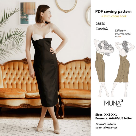 bodycon dress pattern Jessica bodycon knit dress (PDF) Sinclair Patterns