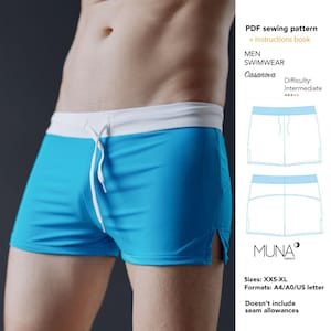 Men's Swimwear Sewing Pattern, Sizes XXS-XL (PDF Pattern)