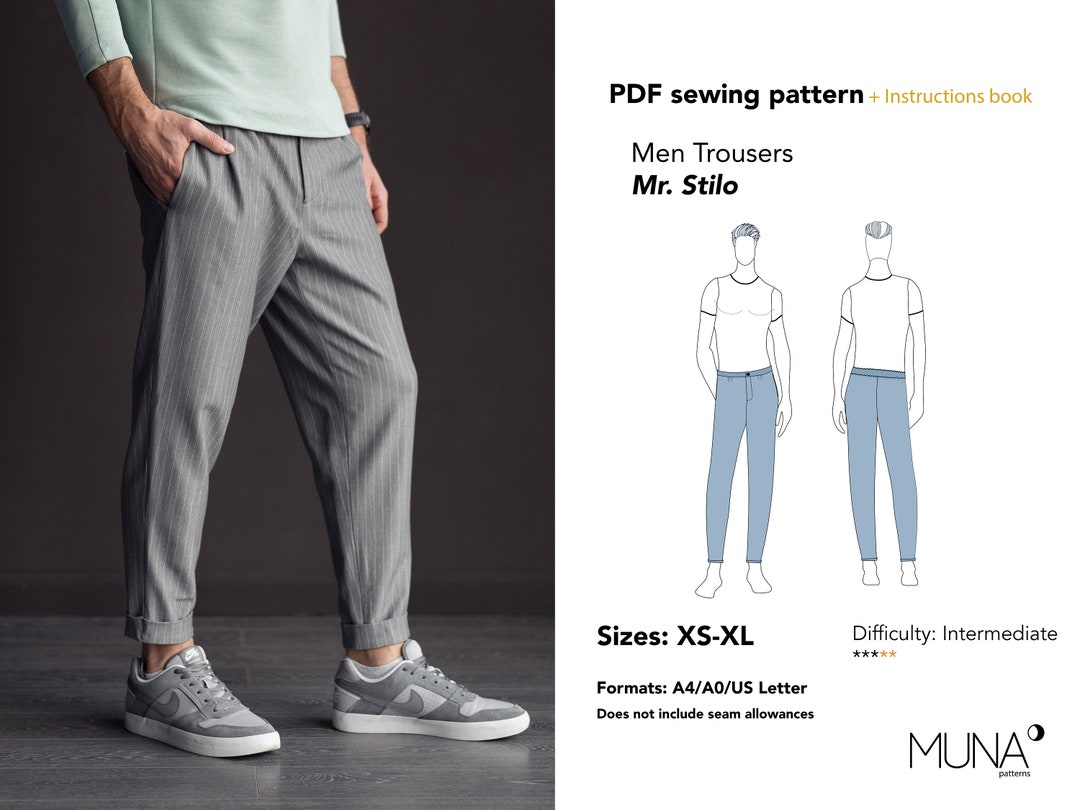 Patron de couture pantalon Tailles Lettre