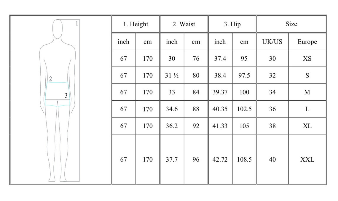 Trousers men pattern Size XS XXL A4 Pants pattern men Etsy