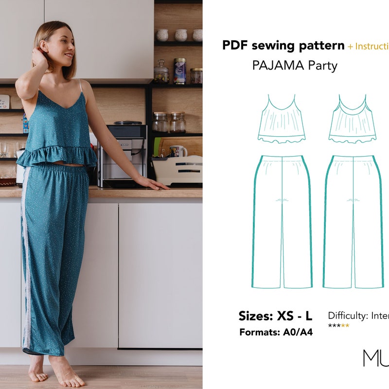 Pajama Pattern - Etsy