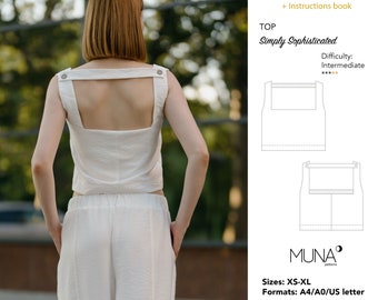 Blouse Sewing Pattern, XS-XL (PDF pattern)