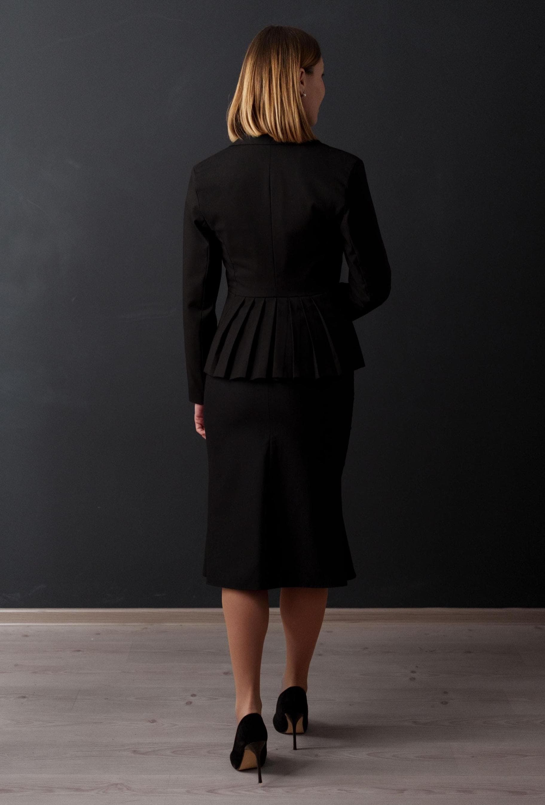 Queen Line Jacket PDF Sewing Pattern — Blazer With Pleated Peplum Back ...