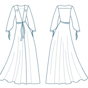 Robe Pattern Classy Ditta, Sewing Pattern PDF, Size XS XL, A0 A4 ...