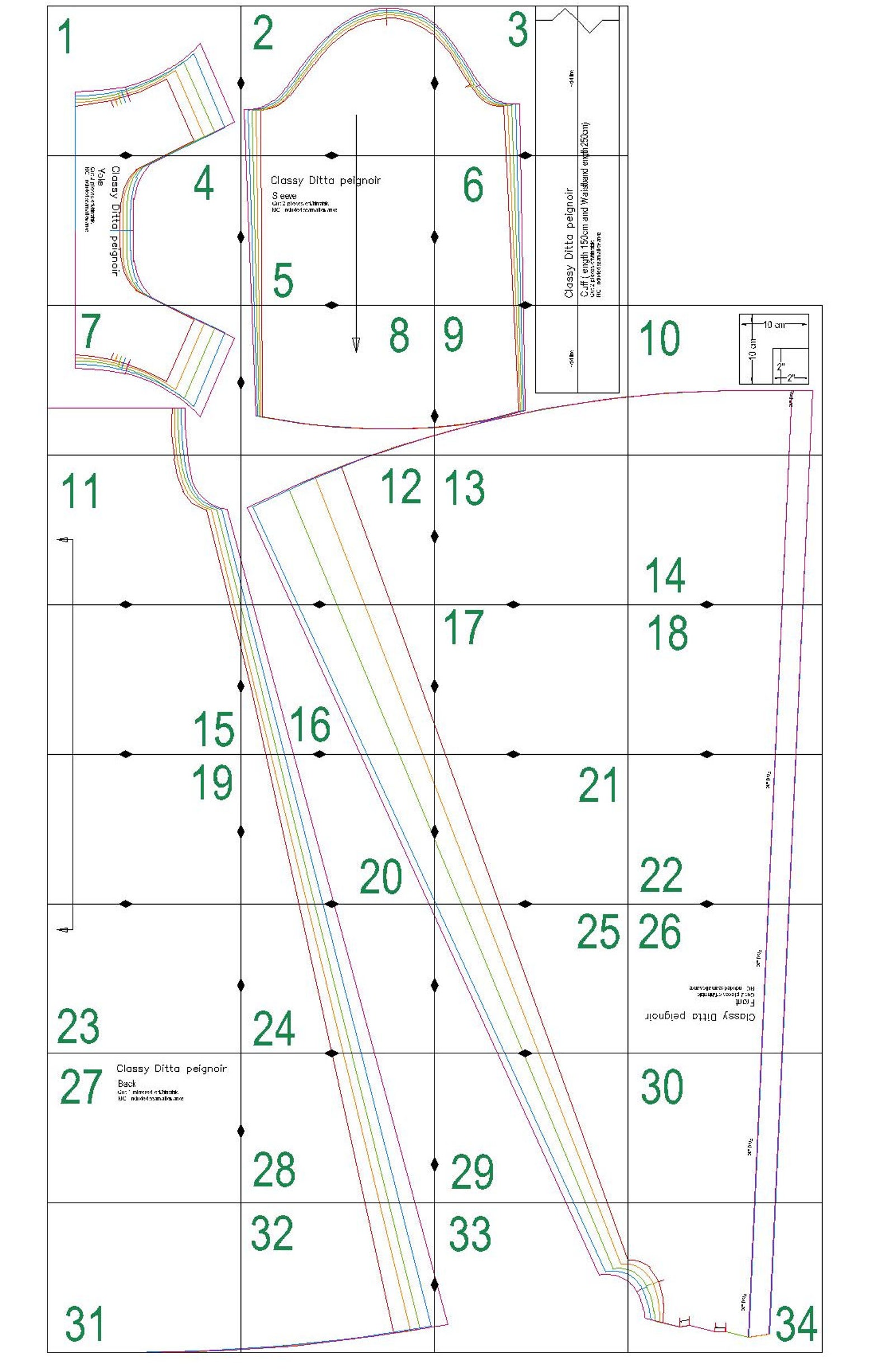 Robe Pattern Classy Ditta Sewing Pattern PDF Size XS XL | Etsy