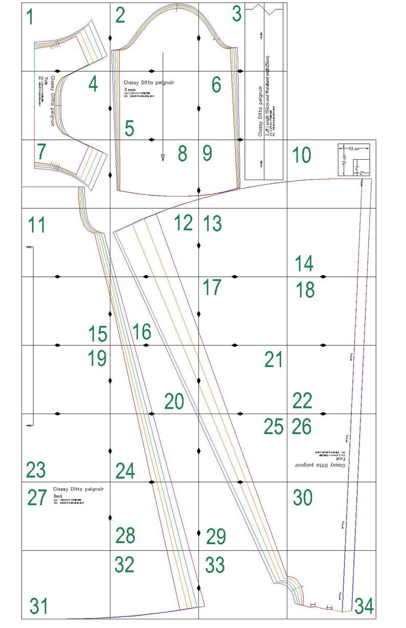Robe Pattern Classy Ditta Sewing Pattern PDF Size XS XL | Etsy