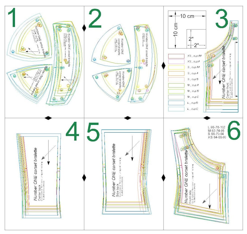 Bustier Top PDF Sewing Pattern Sizes XSL Formats A4A0 Etsy