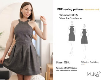 Sleeveless Dress Sewing Pattern, Xs-L (PDF Pattern)