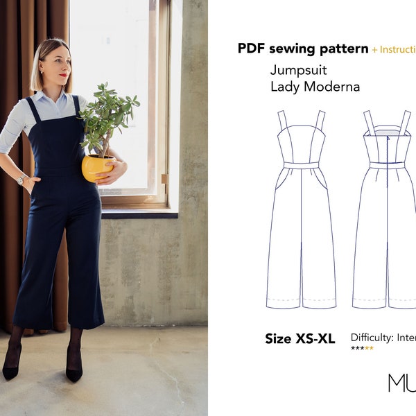 Jumpsuit Pattern Pdf Etsy